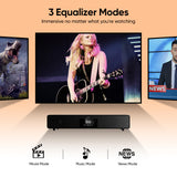 ODIOMX 2.1ch Sound Bar for TV with 6.5" Subwoofers(All-in-One), Powerful 120W Wooden Soundbar for Smart TV, 3D Home Theater Audio Surround Sound System, TV Speakers