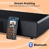 ODIOMX 2.1ch Sound Bar for TV with 6.5" Subwoofers(All-in-One), Powerful 120W Wooden Soundbar for Smart TV, 3D Home Theater Audio Surround Sound System, TV Speakers