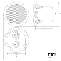 TIC MC8O88 8"In Ceiling/In Wall Enclosed Subwoofer