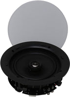 MC8O26 6'' Ceiling Speakers W/Magnetic Grill(Pair) Perfect for Damp and Humid Indoor/Outdoor Placement - Bath, Kitchen, Covered Porches. 6.5 inch 8Ω / 2 Pair (Magnetic Grill)