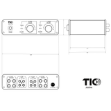 AMP44 2-Zone 4-Channel 4*100W AMPLIFIER w/Independent Inputs& Bass & Treble Control